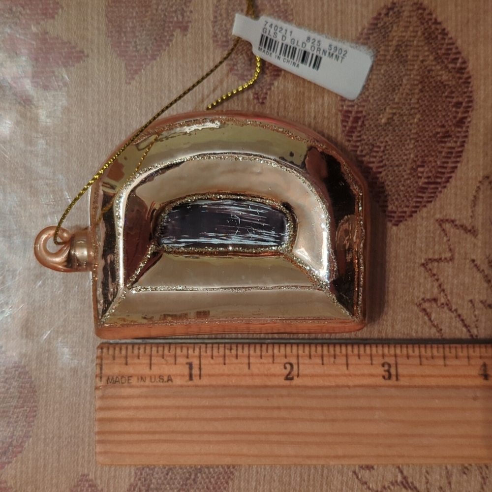 NWT West Elm Glass D initial Ornament